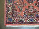 2' 11" X 12' 7" Vintage Indian Floral Handmade Wool Runner Rug Red Nice - Jewel Rugs