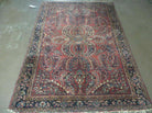 3' X 5' Antique 1920s Handmade India Floral Oriental Wool Rug Carpet Beauty Red - Jewel Rugs