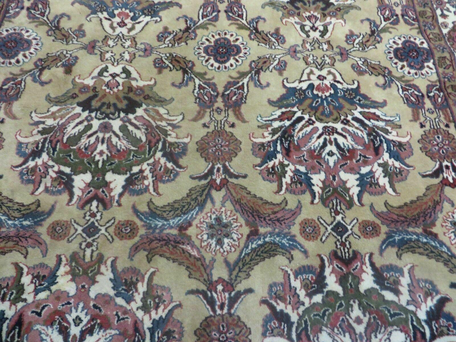 6' X 9' Vintage Handmade India Floral Oriental Wool Rug Veg Dye Camel Hair Nice - Jewel Rugs