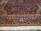 9' X 11' 5" Antique Authentic Handmade Wool Rug Floral Red Organic Nice - Jewel Rugs