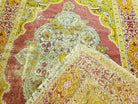 4' X 6' Antique Handmade Turkish Prayer Melas Oushak Wool Rug Gold Mustard Nice - Jewel Rugs