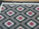 57" X 79" Incredible Queen Size Vintage Blanket American Indian Navajo Navaho Wool Rug Armed Cross Nice - Jewel Rugs