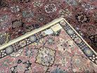 Karastan Rug 8.3 x 11.7, Karastan Williamsburg Rug Kirman Vase #557, Vintage Discontinued Wool Karastan Area Rug Red Oriental Floral Allover - Jewel Rugs