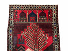 3x5 New Vintage Handmade Tribal Balouchi Rug Organic Dyes Red Buildings Nature - Jewel Rugs