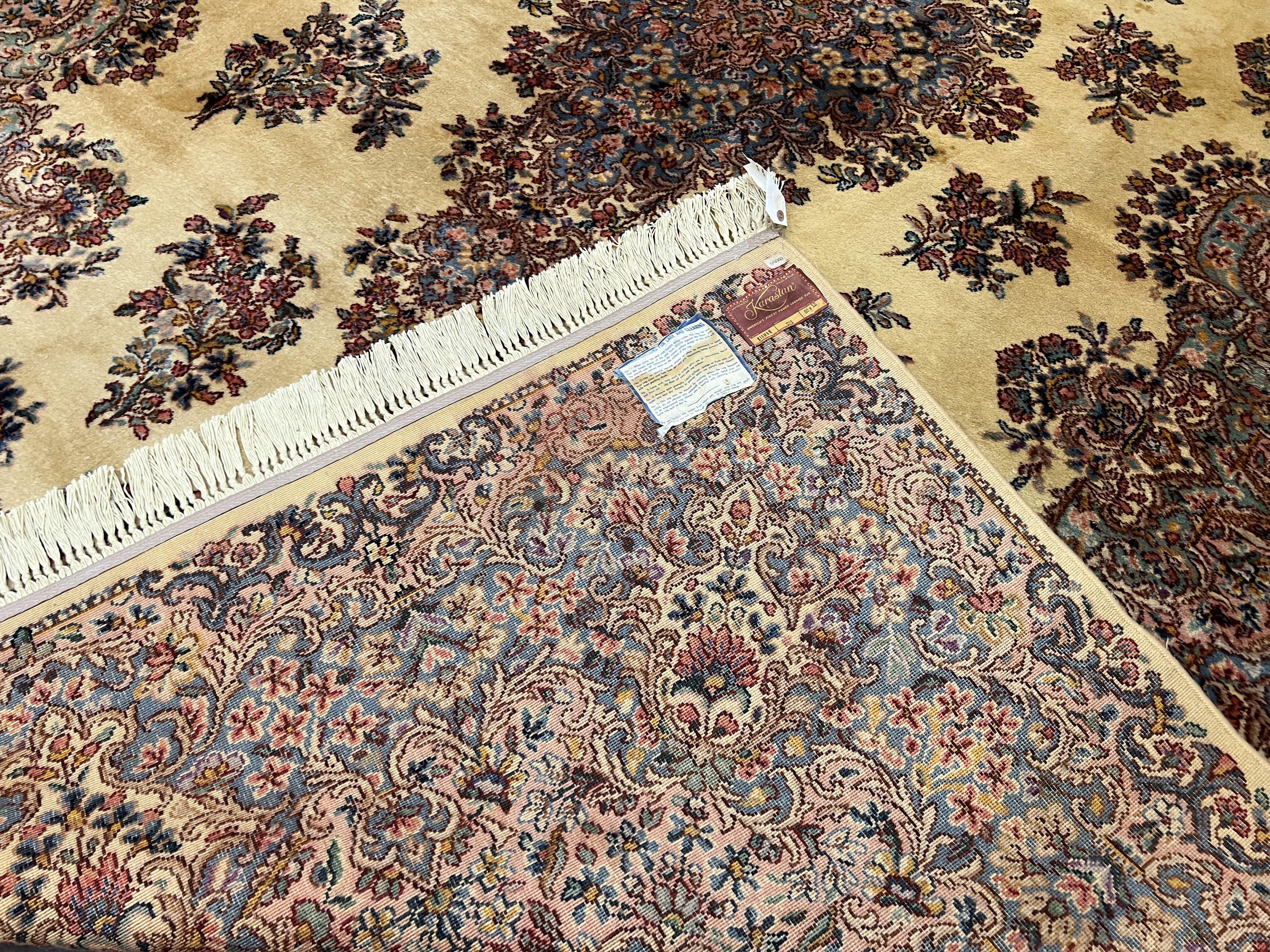 8.8 x 12 Karastan Kirman Rug #781, Antique Karastan Oriental Carpet, Wool Area Rug 9x12, Original Collection 700 Series, Rare Discontinued - Jewel Rugs