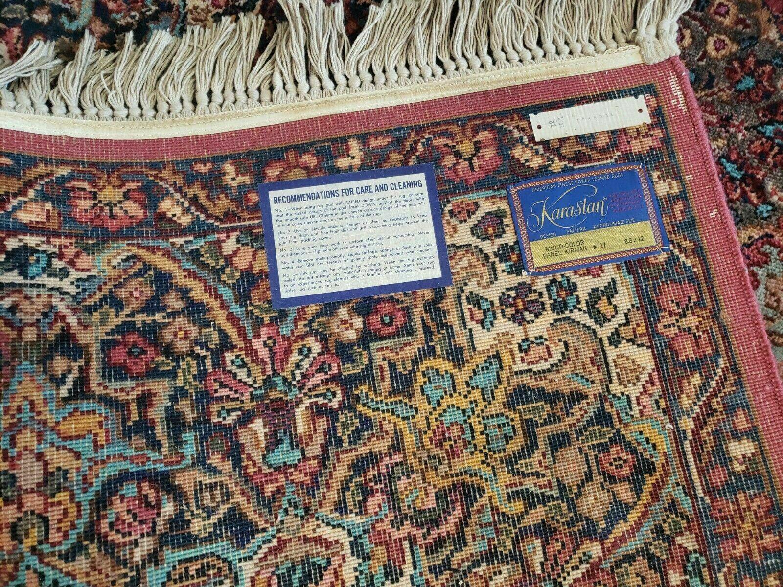 8' 8" X 12' Karastan Multicolor Panel Kirman # 717 Wool Rug American Beauty - Jewel Rugs