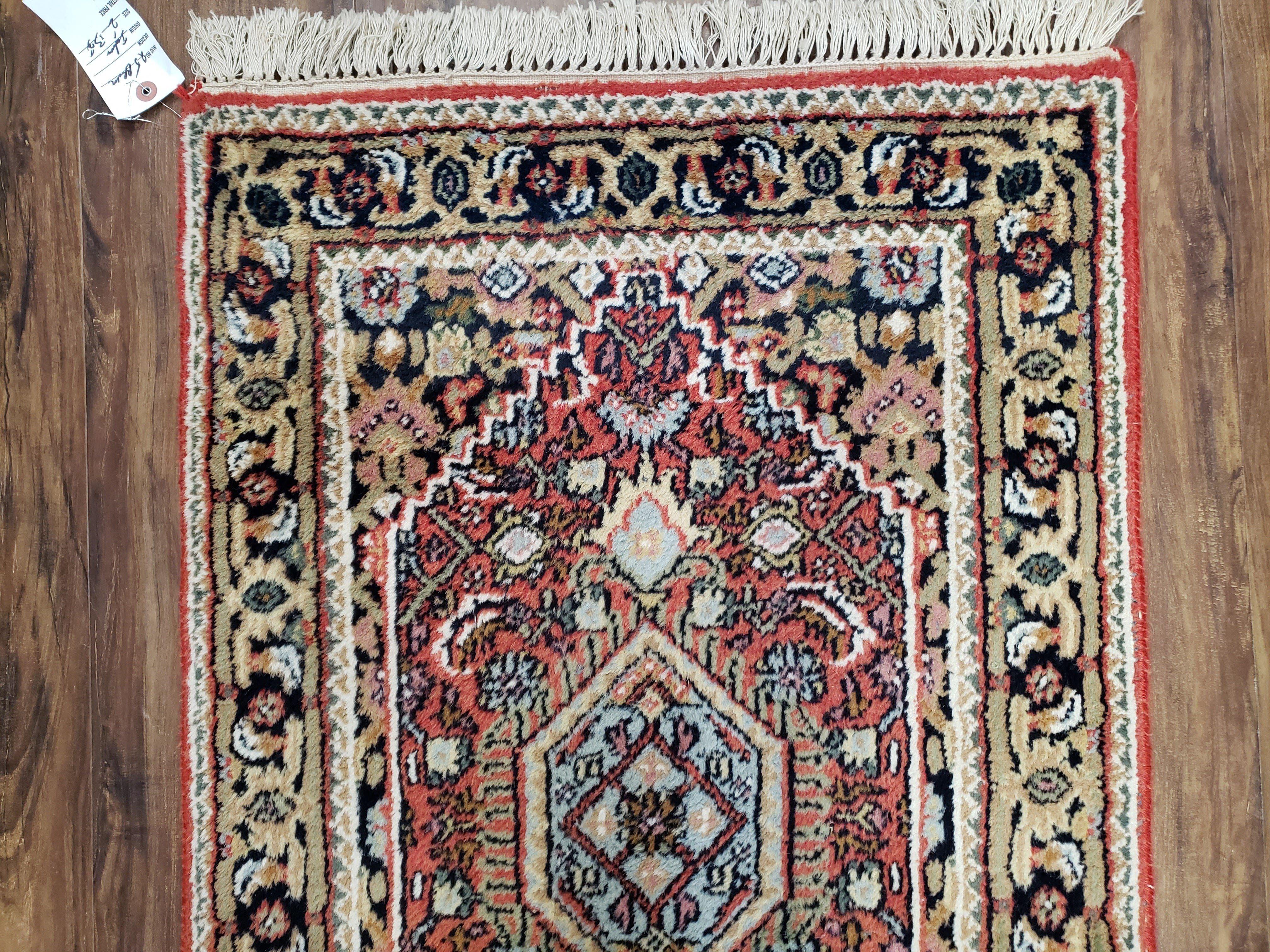 Small Bijar Rug, Indo Persian Rug, 2x3 Persian Rug, Hand Knotted Wool Rug, 2x3 Rug, Accent Rug, Medallion Rug, Oriental Carpet, Vintage - Jewel Rugs