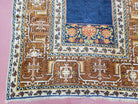 Antique Turkish Anatolian Ghiordes Prayer Rug, Twin Mihrabs, Rare Collectible Oriental Rug, Early 20th Century Prayer Rug, 3'9" x 5'2" - Jewel Rugs