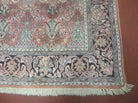 6' X 6' Vintage Handmade Fine Indian Silk Rug Kashmir Square Nice - Jewel Rugs