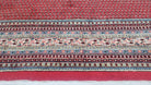 Persian Sarouk Mir Pattern, Red and Beige, Hand-Knotted, Wool, Paisley Boteh Design, 9'9" x 13', Semi Antique - Jewel Rugs