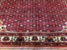 Vintage Persian Hamedan Rug, Angelas Mahi Pattern, Red, Wool, Hand-Knotted, 6'9" x 10' - Jewel Rugs