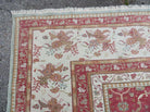 12' X 18' Palace Size Handmade Egyptian Wool Rug Carpet Soft Colors Red & Beige - Jewel Rugs