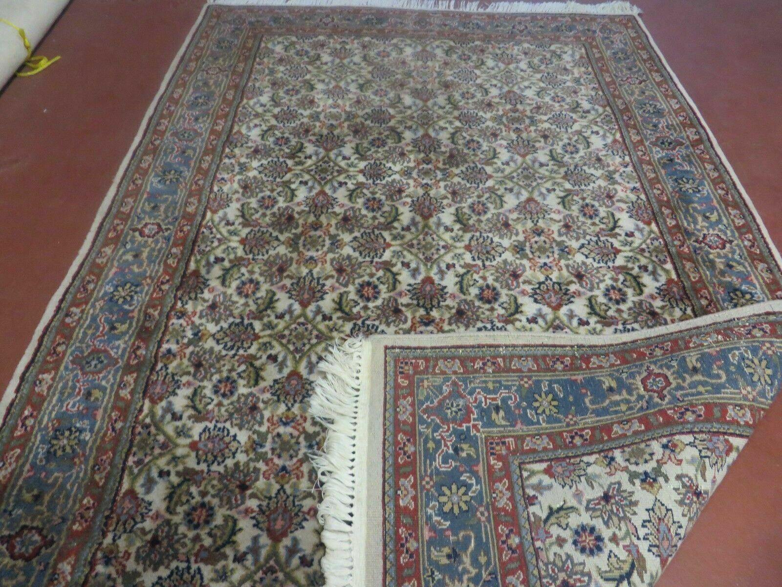 4' X 7' Vintage Handmade Indian Jaipur Wool Rug Carpet Nice - Jewel Rugs