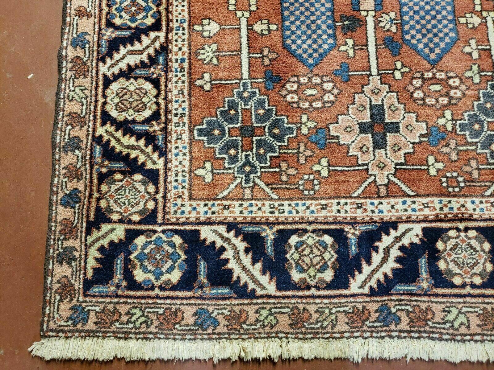 4' X 6' Handmade Turkish Wool Rug Decorative Rust Red Blue - Jewel Rugs