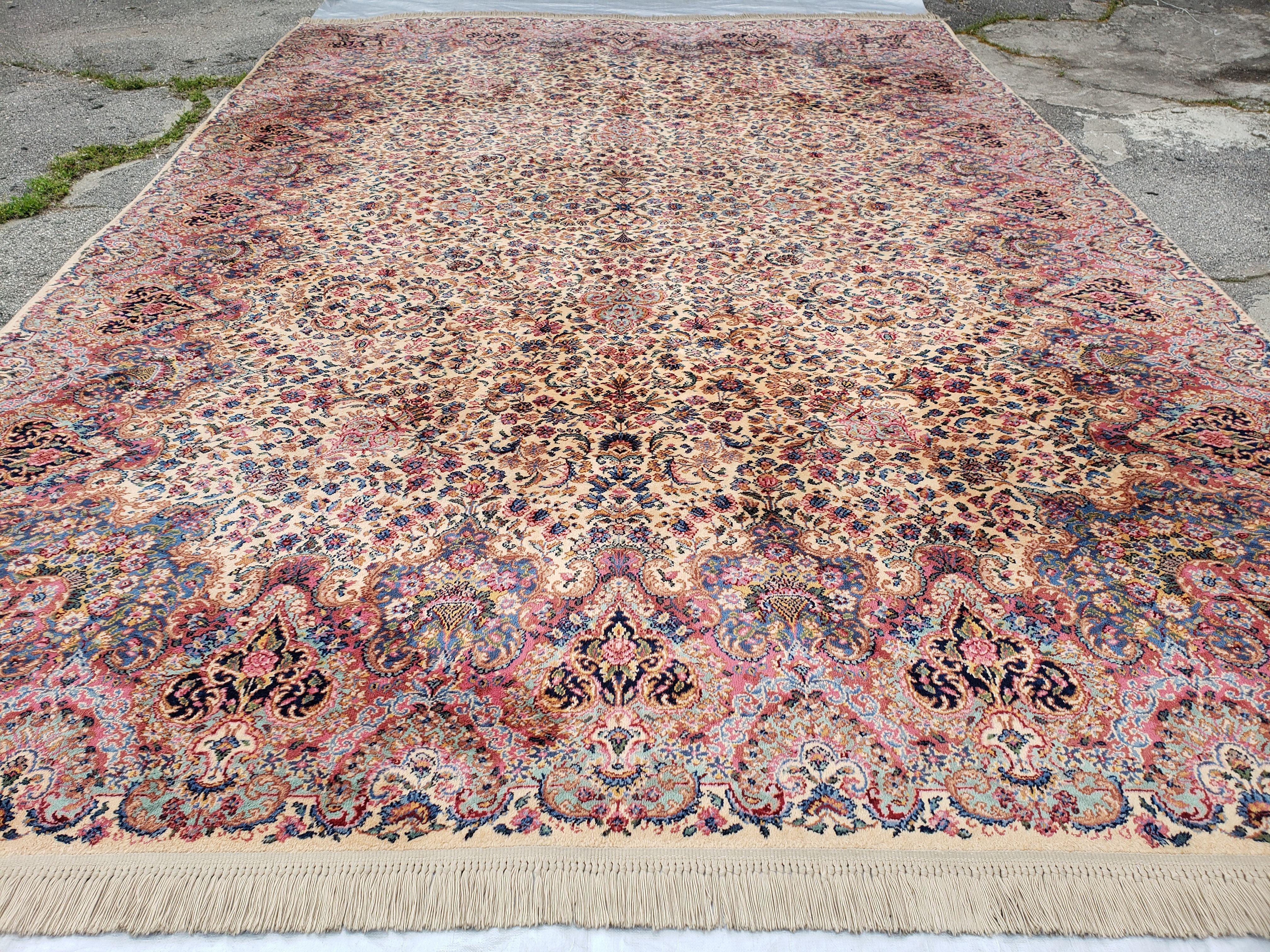 10x14 Karastan Kirman Rug Wool Karastan Carpet 10 x 14 Vintage Karastan Area Rug USA - Jewel Rugs