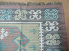 8' X 10' Vintage India Oriental Geometric Handmade Flat Weave Wool Rug Nice - Jewel Rugs