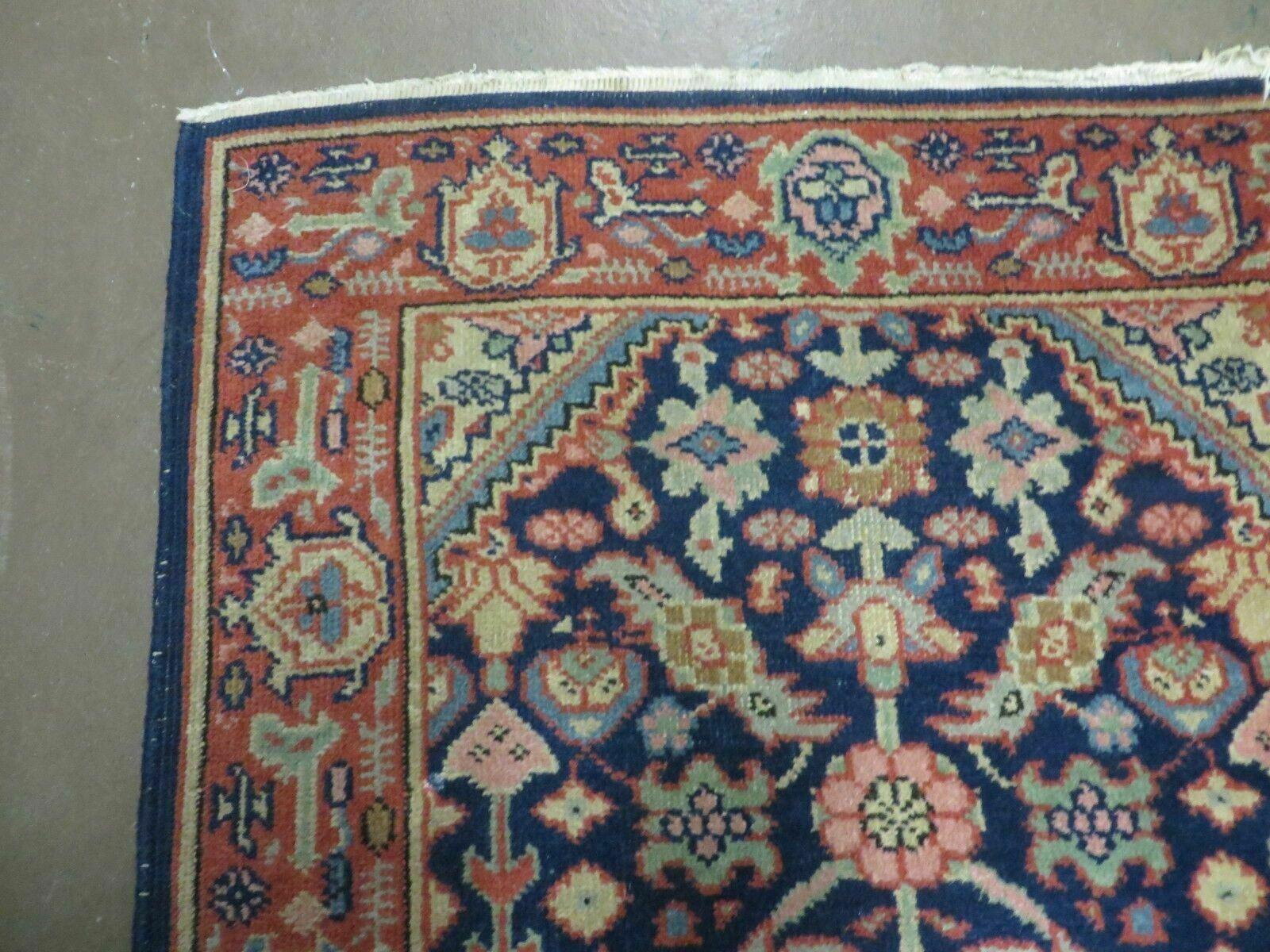 2' 2" X 9' Vintage Handmade Turkish Wool Runner Blue Oriental Rug Nice - Jewel Rugs