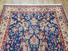 Beautiful Indo Persian Blue Rug 5x8, Allover Floral Pattern, Indo Mahal Blue and Beige Oriental Carpet, Medium Pile, 5 x 8 Medium Sized Rug - Jewel Rugs