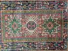 3' 3" X 4' 4" Handmade India Geometric Oriental Medallion Wool Rug Brick Color - Jewel Rugs