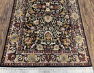 Sino Persian Silk Rug 3x5 Oriental Carpet 3 x 5 Fine Silk Rug, Black Ivory Gold, Animal Motifs, Flowers, High Quality, Vintage Silk Rug Wow - Jewel Rugs