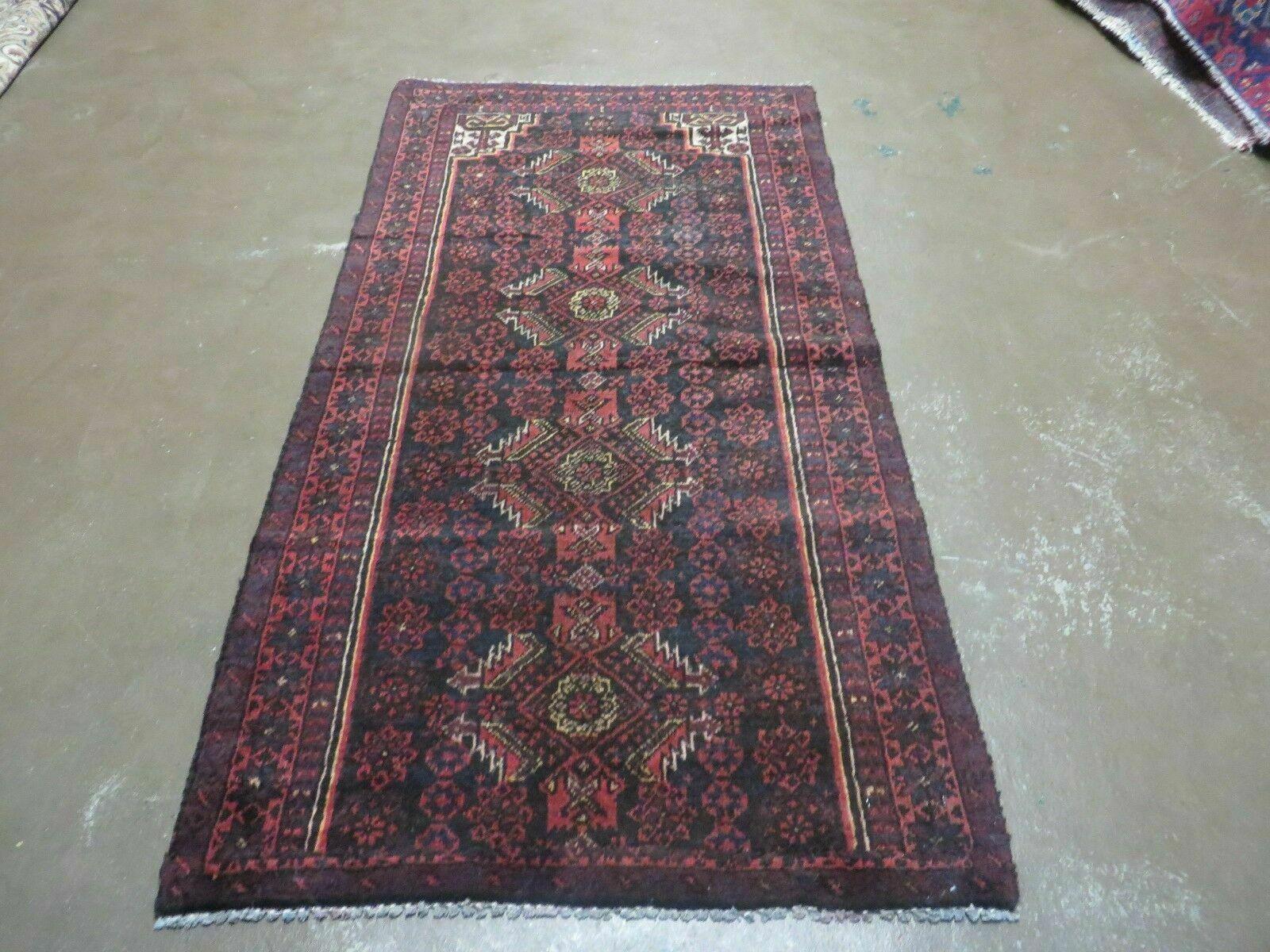 3' X 5' Antique Handmade Pakistan Balouchi Balouch Wool Rug Organic Dyes Nice - Jewel Rugs