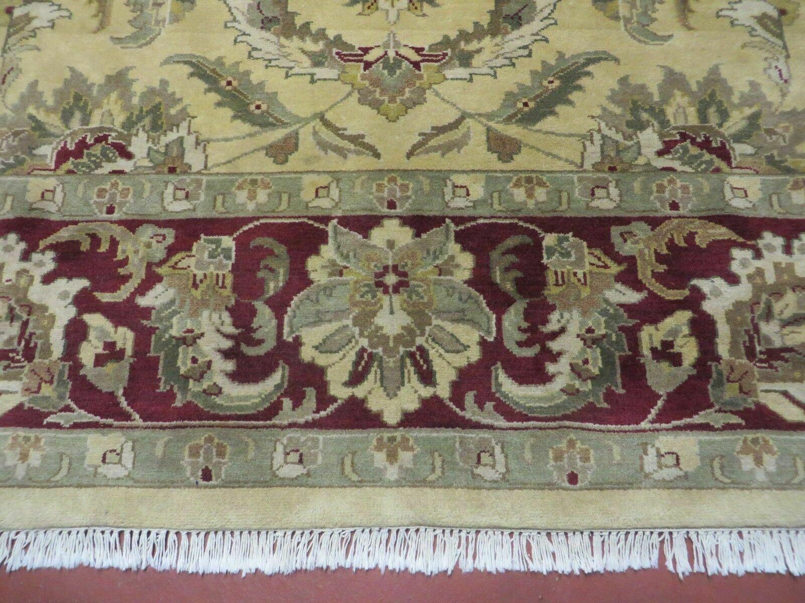 9' X 12' Vintage Handmade India Oriental Jaipur Quality Tea Wash Hand Knotted - Jewel Rugs