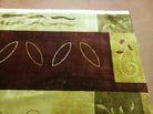 6' X 9' Modern Handmade Tibetan Nepal Wool & Silk Rug Decorative Abstract Gold - Jewel Rugs