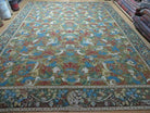 9' X 12' Vintage Hand Made English Needlepoint Wool Rug Monkey Rooster Bird Nice - Jewel Rugs