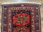 Antique Caucasian Seychour Rug 3.7 x 5.5, Collectible Oriental Carpet, Navy Blue and Red, Fine Kuba Rug, Vintage Rug, Wool Hand Knotted Rug - Jewel Rugs