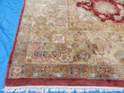 12' X 18' Hand Knotted Wool Rug Handmade Carpet One Of A Kind Floral Red Gold - Jewel Rugs