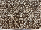 Modern Hand Knotted Rug 9x12, Contemporary Pakistani Oriental Carpet, Brown Area Rug, Wool Floral Rug 9 x 12 ft, Contemporary Room SIzed Rug - Jewel Rugs