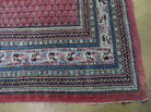 7' X 9' Vintage India Oriental Paisley Handmade Wool Rug Red Vegetable Dyes - Jewel Rugs