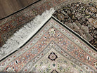 Wonderful Silk Turkish Hereke Rug 3x4, Fine Silk Oriental Carpet, Authentic Hereke Rug, Signature from Master Weaver, Floral Medallion Black - Jewel Rugs