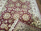 4' X 6' Handmade India Wool Rug Carpet Red Beige - Jewel Rugs