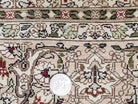 Indian Silk Runner Rug 2'6" x 7' 10", Indo Kashmiri Fine Oriental Runner, Hallway Carpet, Vintage Traditional Oriental Runner 8ft Long - Jewel Rugs