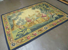 4' x 6' Tapestry French European Handmade Wool Aubusson Weave Nature Beauty - Jewel Rugs