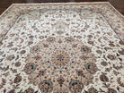 Vintage Rug, Hand-Knotted Oriental Carpet, Sino-Persian Rug, Elegant Traditional Rug, Central Medallion, Floral, Wool Silk Area Quality Rug - Jewel Rugs