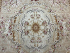 Aubusson Rug 9x12, Elegant Savonnerie Carpet 9 x 12 ft, Beige Ivory Tan, Floral, Flatweave Wool Handmade Area Rug 9 x 12 ft, European French - Jewel Rugs