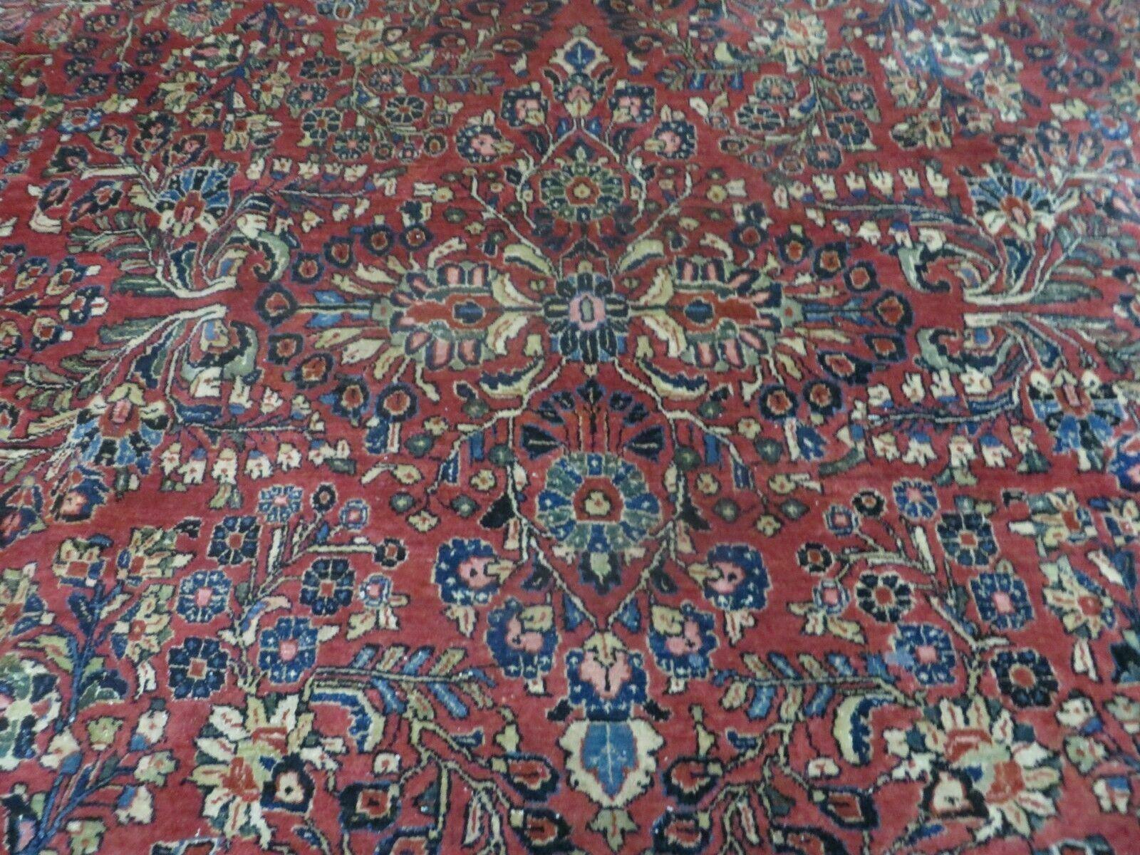 9' X 12' Handmade India Floral Oriental Wool Rug Red Hand Knotted Carpet Nice - Jewel Rugs