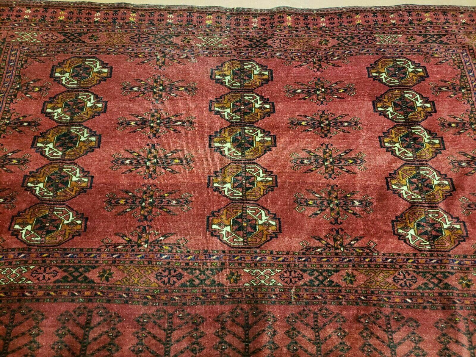 3' 1" X 5' 5" Antique Handmade Tribal Wool Rug Salor Turkoman Organic Dyes Wow - Jewel Rugs