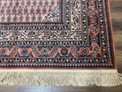 8.8 x 11.8 Karastan Mir Seraband Rug #570, Stately Homes Collection, Wool Karastan Carpet, Salmon Red Cream Black, Vintage Area Rug 9x12 - Jewel Rugs