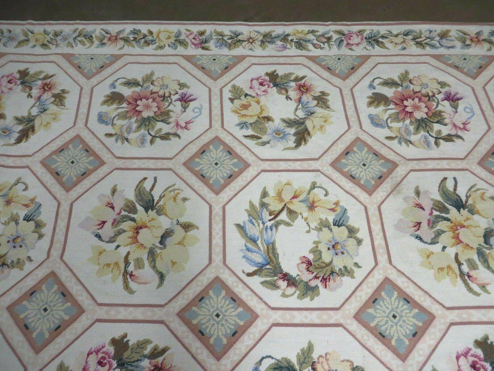 8' X 10' Handmade French Aubusson Savonnerie Design Needlepoint Rug Nice - Jewel Rugs