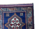 3 X 4 Handmade Tribal Wool Rug Baluchi Rug Afghan Balouch Rug Blue Red Beige - Jewel Rugs