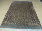 4' 4" X 6' Vintage Handmade Bokhara Turkoman Pakistan Wool Rug Carpet Nice - Jewel Rugs