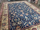 Karastan Rug 8.8 x 12 Herat Floral #900-904, Wool Karastan Carpet, Blue and Beige, Allover Herati Pattern, Samovar Teawash, Vintage Rug 9x12 - Jewel Rugs