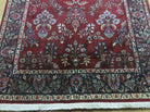 4' X 6' Vintage Handmade Fine India Jaipur Floral Oriental Wool Rug Red Nice - Jewel Rugs