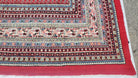 Persian Sarouk Mir Pattern, Red and Beige, Hand-Knotted, Wool, Paisley Boteh Design, 9'9" x 13', Semi Antique - Jewel Rugs