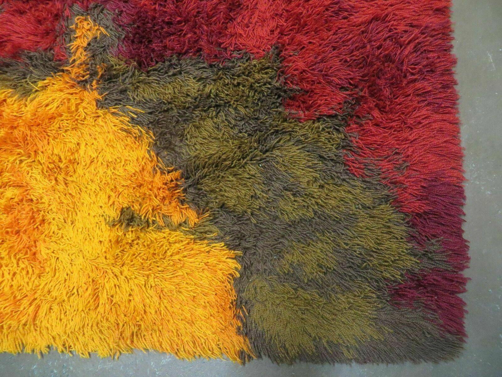 6' X 9' Vintage 1960s Danish Rya Shag DeLuxe Ege Rug Comet Mid-Century Modern Nice - Jewel Rugs