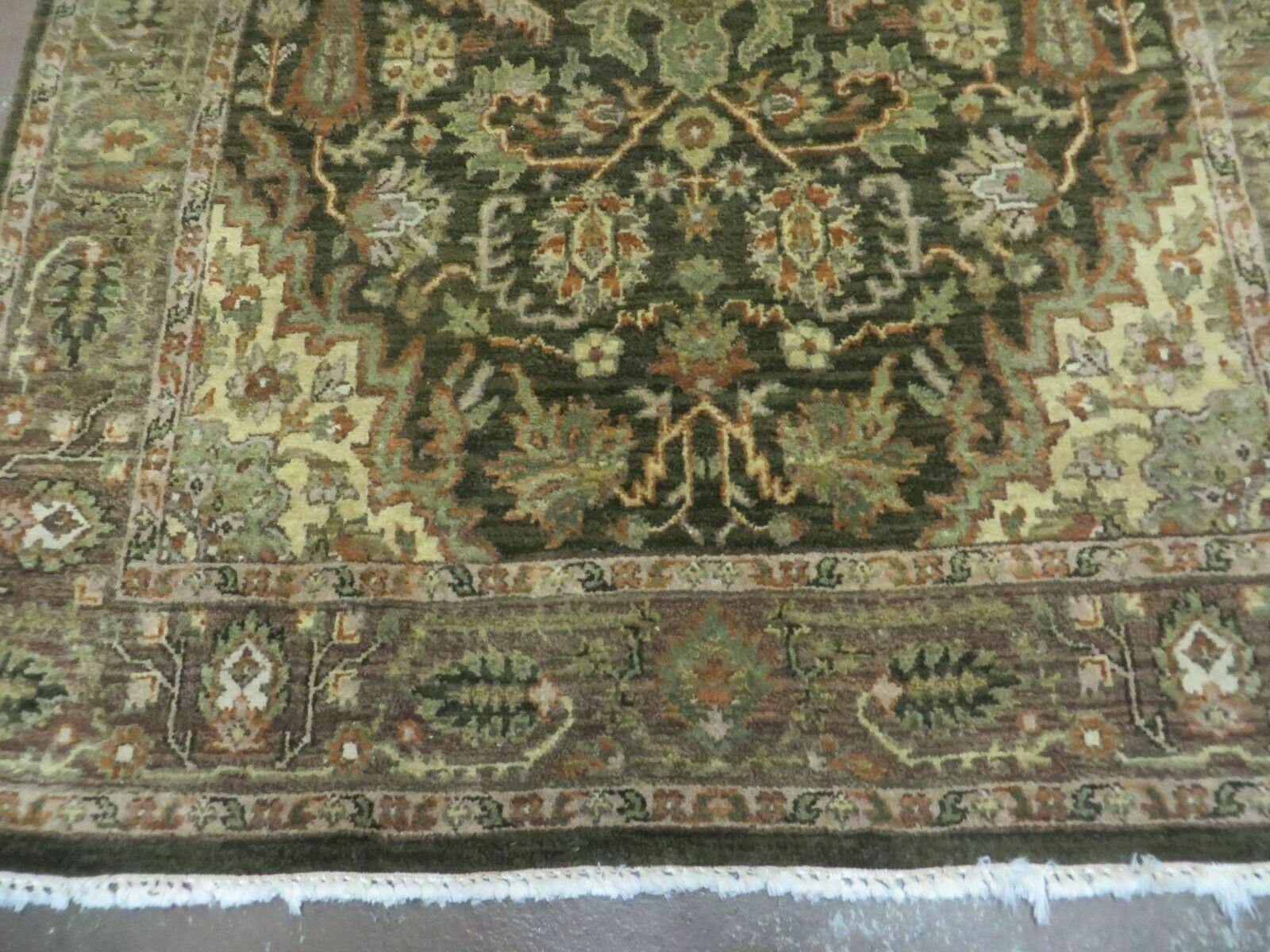 4' X 6' Handmade India Floral Oriental Tea Washed Wool Rug Veg Dyes # M709 Nice - Jewel Rugs