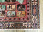 3' 2" X 7" Handmade Afghan Map Tribal Wool War Rug Hand Writing Red Nice - Jewel Rugs